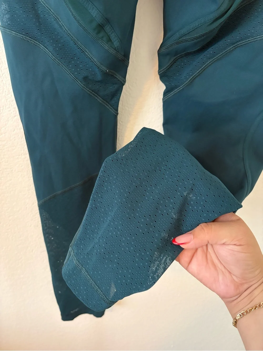 lululemon athletica Teal High-Rise Mesh Panel Leggings